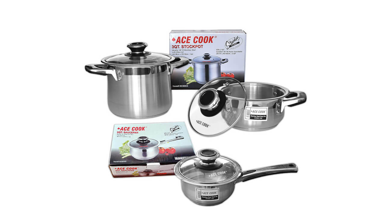 Aluminum Nonstick Stock Pots & Lids – Bi Ace Cook